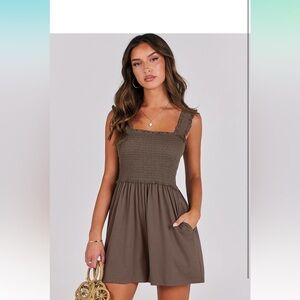 Medium brown summer romper